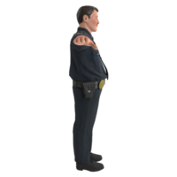 oficial de policía hombre modelado 3d png
