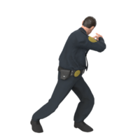 Police officer man 3d modelling png