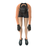 Frau in einem Kleid 3D-Rendering isoliert auf weißem Hintergrund png