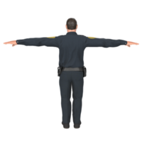 Police officer man 3d modelling png