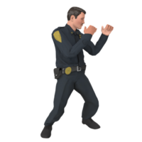 oficial de policía hombre modelado 3d png