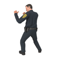 Police officer man 3d modelling png