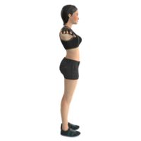 fitness donna 3d modellazione png