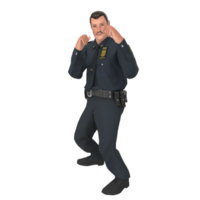 Police officer man 3d modelling png