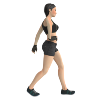 fitness donna 3d modellazione png