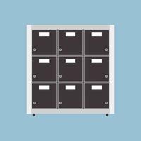 File archive vector icon business document folder data. Isolated storage office. Organize binder catalog cabinet tray