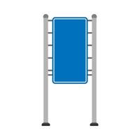 Road direction blue sign transportation outdoor pointer warning navigation empty vector