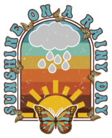 Sunshine On A Rainy Day Retro Summer Graphic png