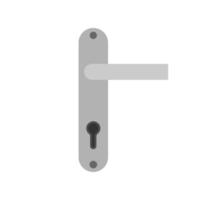 Door handle architecture security symbol exit vector icon. Detail conept flat access lock knob home