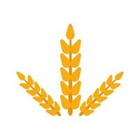 comer trigo. pan orgánico empresa identidad trigo natural e icono. contorno y agricultura trigo, producto empresa. diseño de estilo de granja de orejas. logotipo plano de granja natural vector