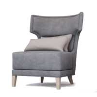 3d meubilair modern kleding stof single sofa geïsoleerd Aan een wit achtergrond, decoratie ontwerp voor leven png