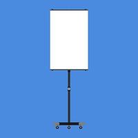 Presentation board business vector office education icon. Meeting conference display frame screen seminar. Black stand slide