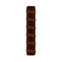 Candy bar chocolate top view tasty delicious vector icon. Cookie sweet cream plate brown dark dessert cocoa snack