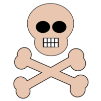 símbolo de peligro huesos y calavera pirata png