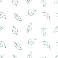 Seamless pattern leaves abstract, natural background, vector floral, doodle sketch