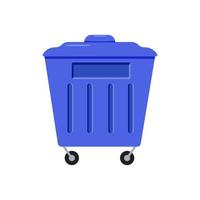 Colored garbage can, a container for sorting waste, zero waste recycling, vector illustration.