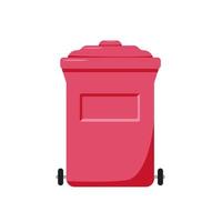 Colored garbage can, a container for sorting waste, zero waste recycling, vector illustration.