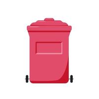 Colored garbage can, a container for sorting waste, zero waste recycling, vector illustration.