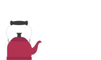 Tea kettle vector illustration teapot kitchen design pot coffee drink isolated icon background white