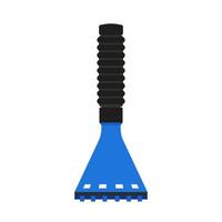 Ice scraper snow removal car vector icon blue. Illustration equipment clean tool window vehicle. Flat symbol element kit