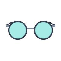 Reading glass vector icon eye lens vision isolated. Fashion spectacle frame optical view. Accessory flat geek round symbol