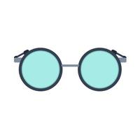 Reading glass vector icon eye lens vision isolated. Fashion spectacle frame optical view. Accessory flat geek round symbol