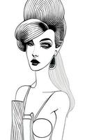 Female Fashion Drawing Sketches Vol. 1 vector