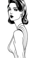 Female Fashion Drawing Sketches Vol. 1 vector