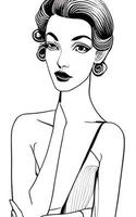 Female Fashion Drawing Sketches Vol. 1 vector