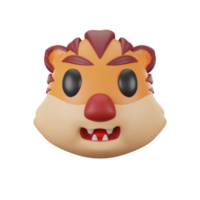 3d avatar tigre fofo png