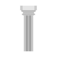 columna historia símbolo clásico monumento elemento arquitectónico vector icono. barra de escultura de mármol exterior de pilar plano