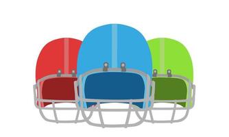 casco de fútbol americano vector icono americano equipo aislado deporte ilustración blanco conjunto azul