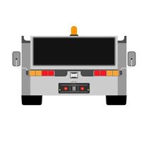 Airport tow truck vector flat front view. Evacuation transportation airplane service rescue