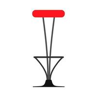icono de vector de elemento de símbolo de decoración de estilo de silla de bar. restaurante taburete alto interior muebles habitación ilustración