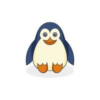 lindo personaje de pingüino vector