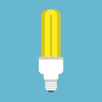 Light bulb lamp idea decoration vector icon concept. Glow energy illuminated creative sign yellow bright. Technology equipment