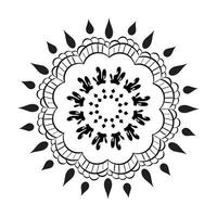 diseño de arte mandala en círculo. vector