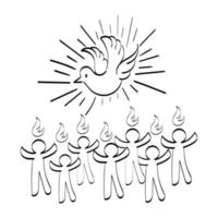 Christian Art. Hand Drawn Religious element. vector