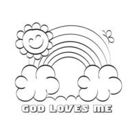 Christian Art. Hand Drawn Religious element. vector