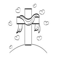 Christian Art. Hand Drawn Religious element. vector