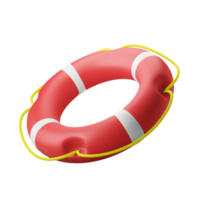 ilustração de ícone 3d de bóia salva-vidas de resgate de emergência png