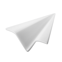 ilustração de ícone 3d de brinquedo de infância de avião de papel