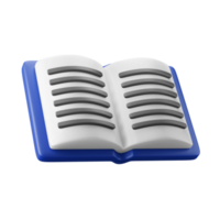 reading open book 3d icon illustration png