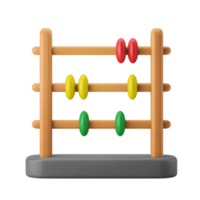 ilustração do ícone 3d do brinquedo das crianças do ábaco da matemática png