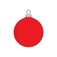 Christmas ball vector background decoration illustration holiday. Celebration design red symbol new year element icon