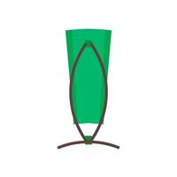 Street bin green vector side view icon. Disposal ecology junk refuse concept. Industry trash garbage