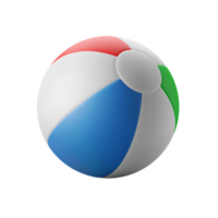 inflatable beach ball 3d icon illustration png