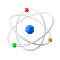 símbolo de classe de ciência do átomo 3d ícone ilustração png