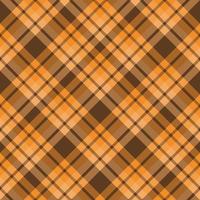 Seamless pattern in stylish orange and brown colors for plaid, fabric, textile, clothes, tablecloth and other things. Vector image. 2