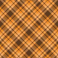 Seamless pattern in stylish orange and brown colors for plaid, fabric, textile, clothes, tablecloth and other things. Vector image. 2